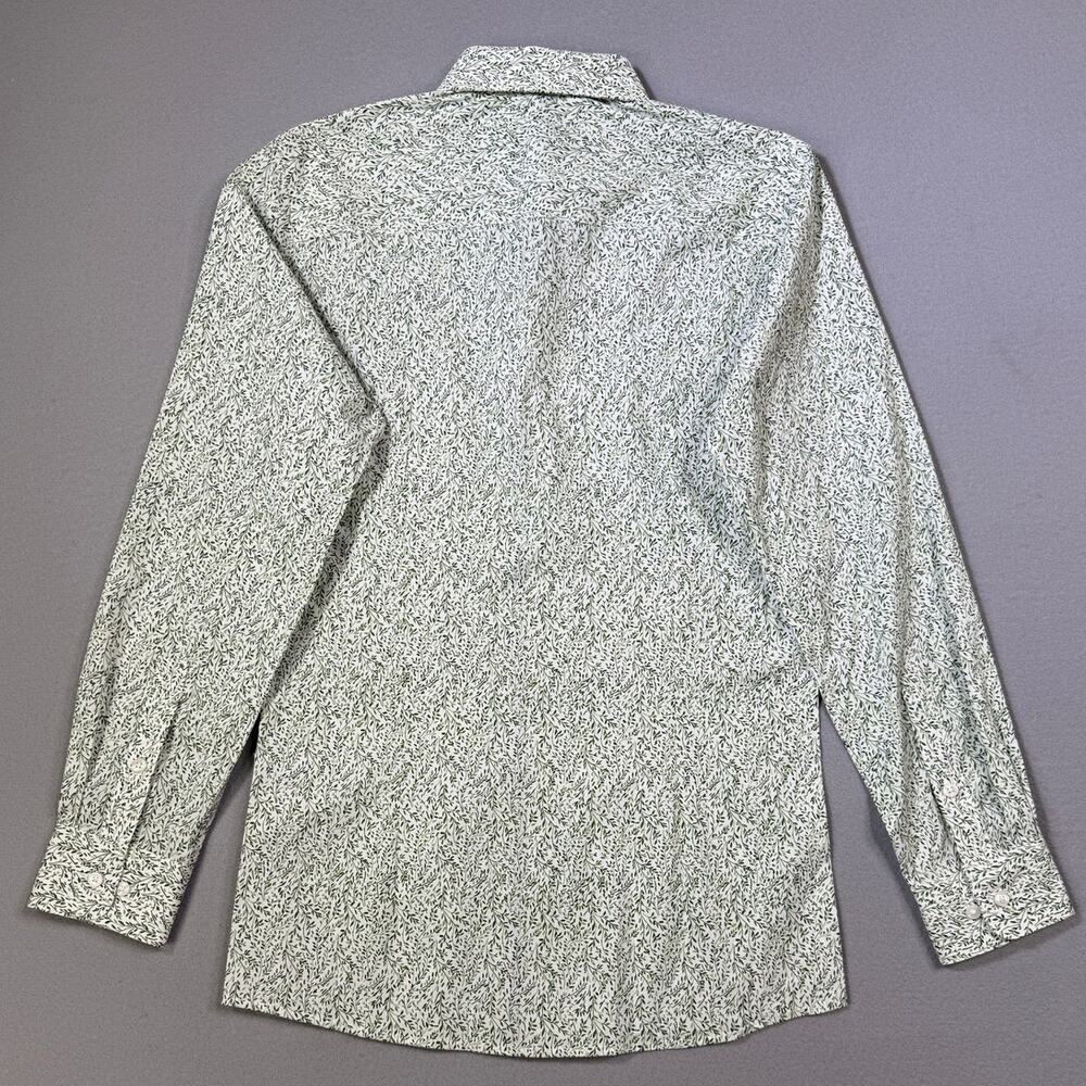 Bar III Men's Slim-Fit Contrast Vine Dress Shirt, White Green small $70 - Picture 2 of 6